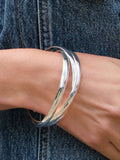 Jon Richard Silver Tone Interlock Bangle 20mm x 75mm, UK version
