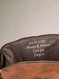 Jonnys Sister brown Nuhide holdall with matching strap - British product