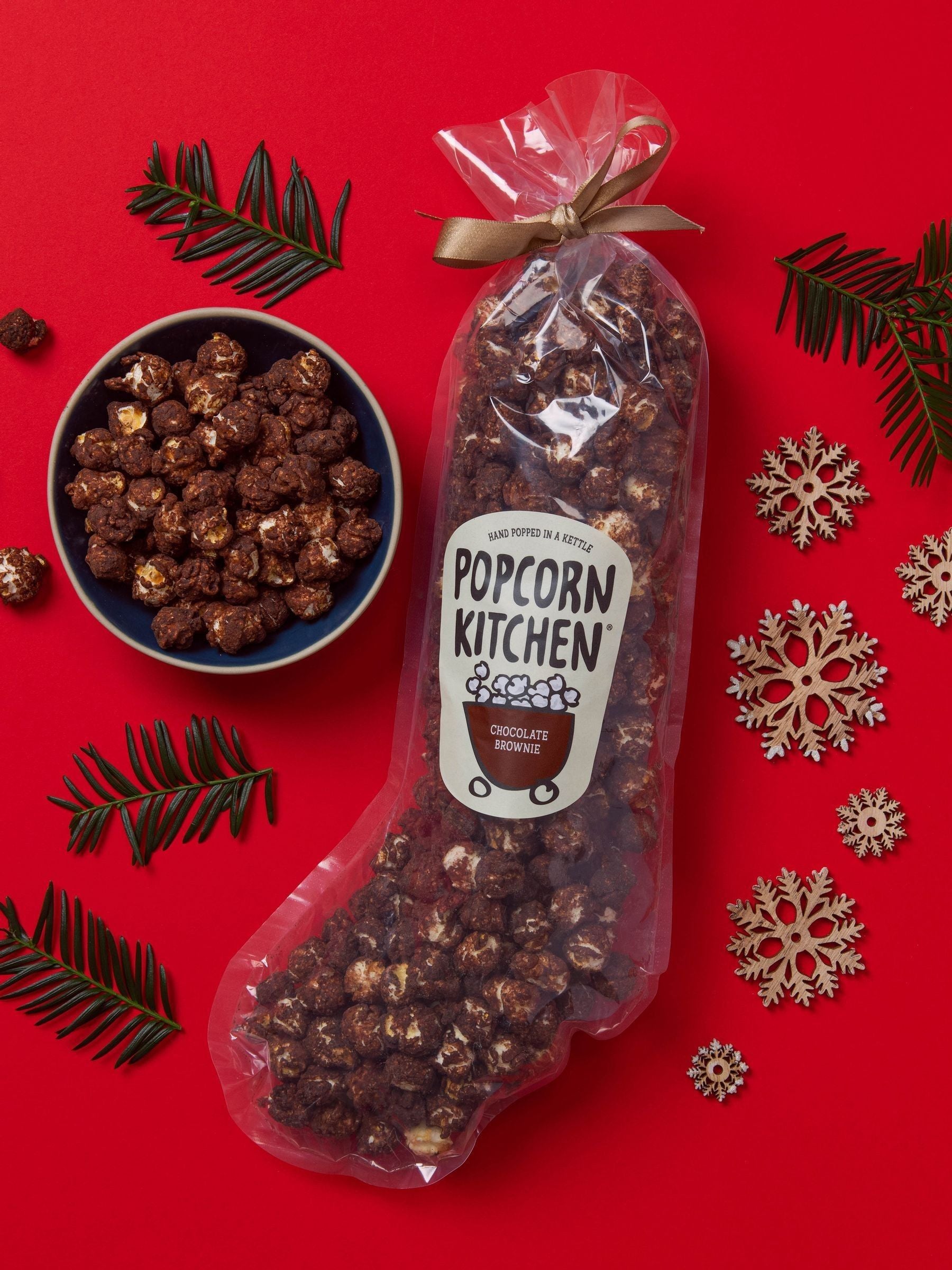 Popcorn Kitchen Salted Caramel Chocolate Brownie Stocking 460g, imported from the UK