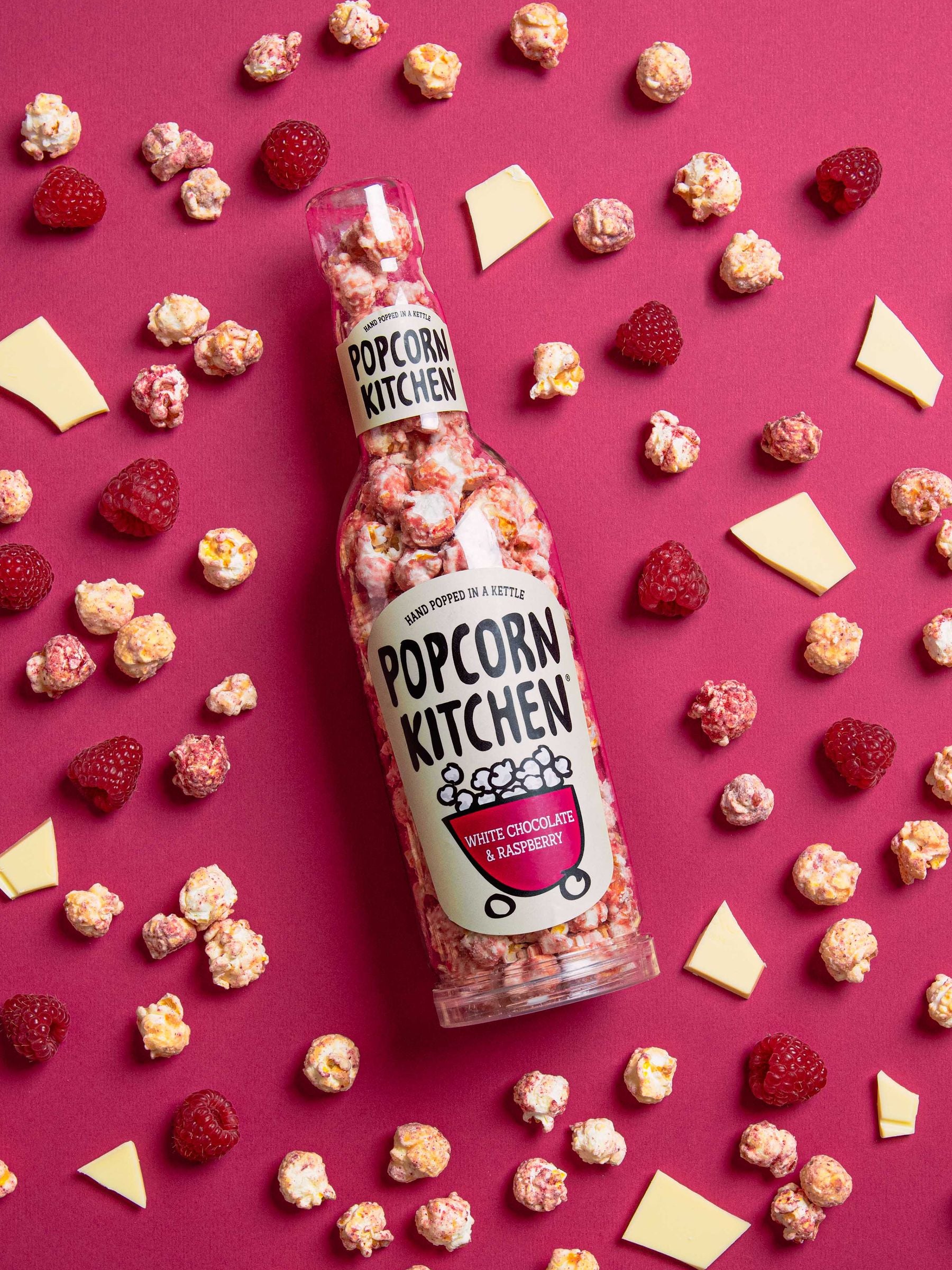 Popcorn Kitchen Gourmet Popcorn Geschenkflaschen Dreierpack, importiert aus Großbritannien