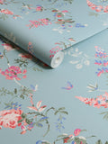 Cath Kidston wallpaper sample Summer Birds & Roses A4, UK version