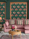 Cath Kidston Blue & Pink Archive Rose Wallpaper Sample A4