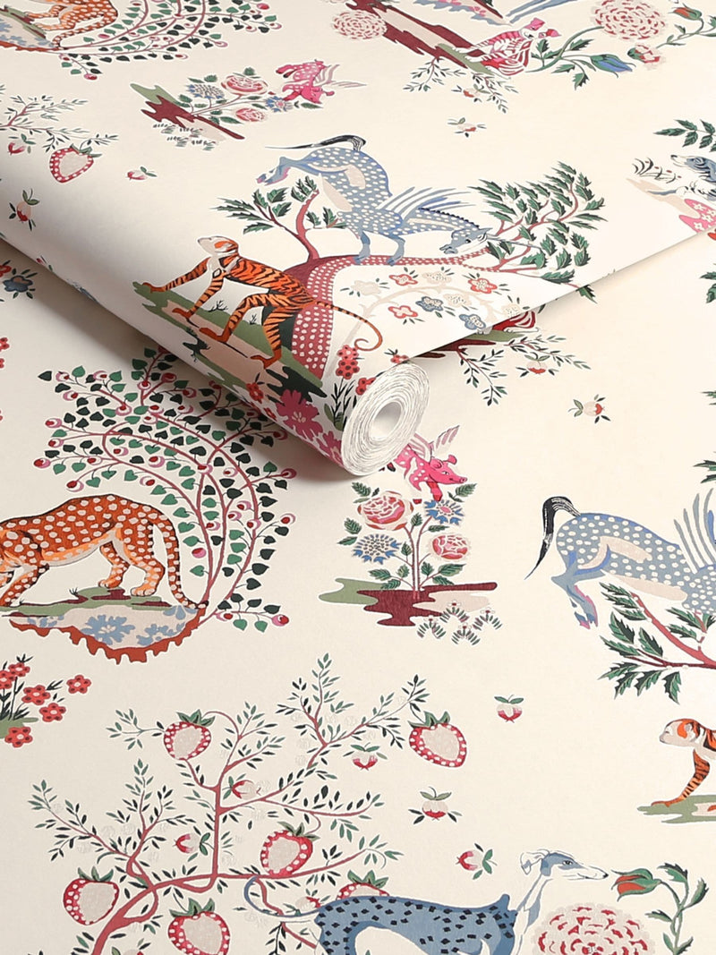 Cath Kidston Pink Painted Kingdom A4 Wallpaper Sample