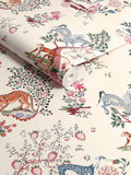 Cath Kidston Pink Painted Kingdom A4 Wallpaper Sample