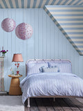 Cath Kidston Blue Canopy Stripe A4 wallpaper sample - British product