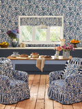 Cath Kidston wallpaper sample Navy Strawberry Garden A4 - British product