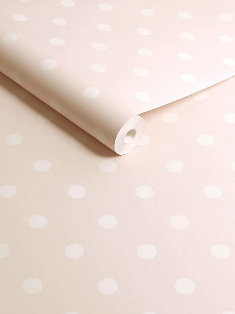 Cath Kidston Pink Button Spot wallpaper sample A4 - British product