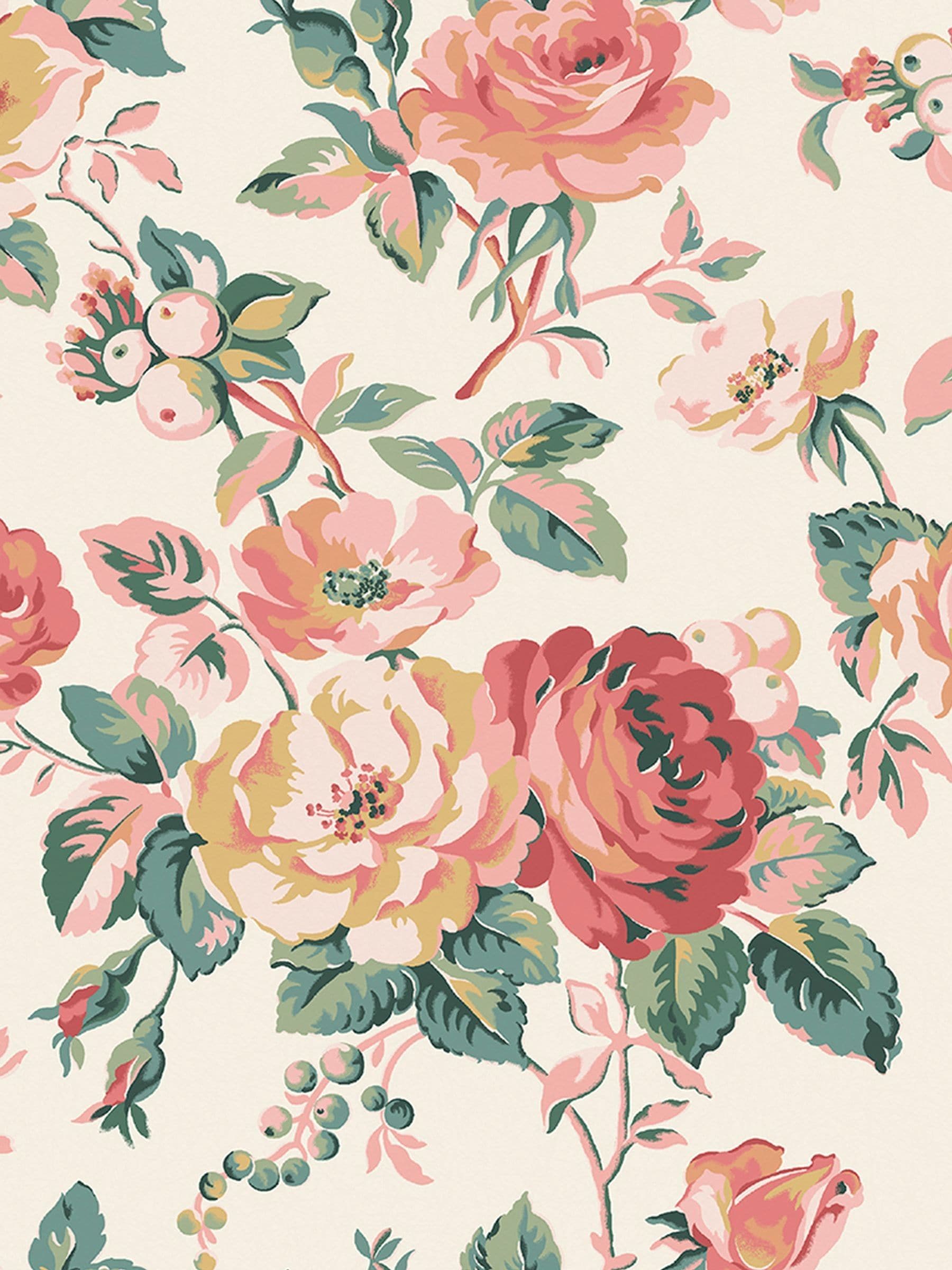 Cath Kidston Autumn Garden Rose A4 Wallpaper Sample