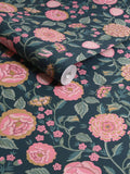 Cath Kidston wallpaper sample Navy Strawberry Garden A4 - British product