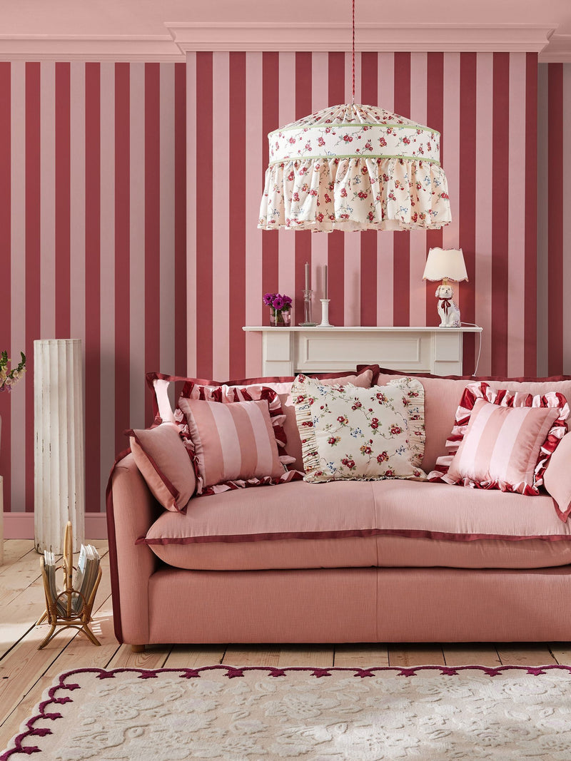 Cath Kidston Blue Canopy Stripe A4 Wallpaper Sample