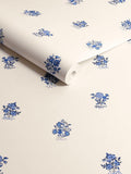 Cath Kidston Blue Kingdom Posey wallpaper sample A4, imported from the UK