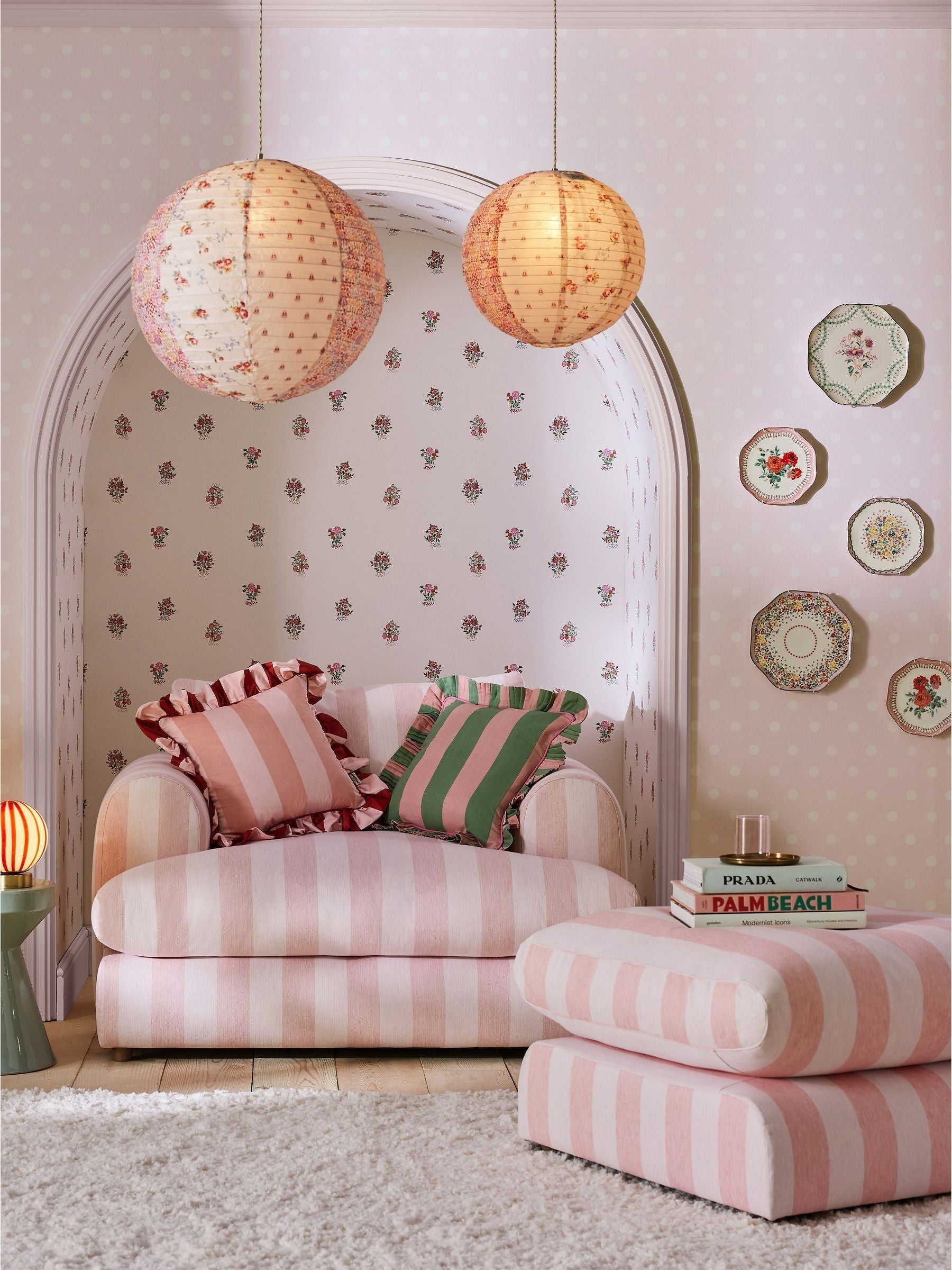 Cath Kidston Blue Kingdom Posey A4 Wallpaper Sample