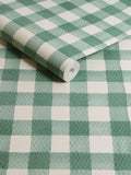 Cath Kidston Green Painted Gingham 10M Wallpaper