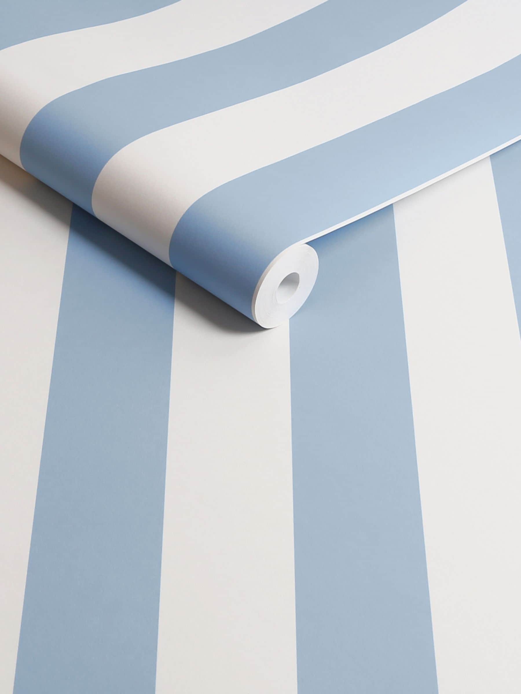 Cath Kidston Green and Pink Canopy Stripe Wallpaper 10m