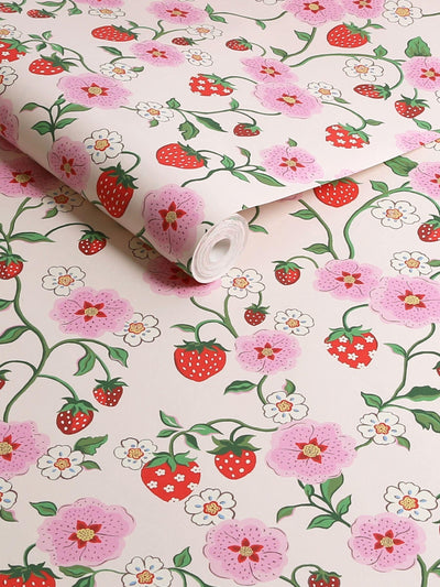 Next Cath Kidston Spring Strawberry Wallpaper 10m x 52cm- Buy online at McGrocer