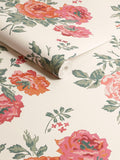 Cath Kidston Pink Blooms Archive Rose 10M Wallpaper