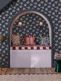 Cath Kidston navy floral wallpaper 10m roll - British product