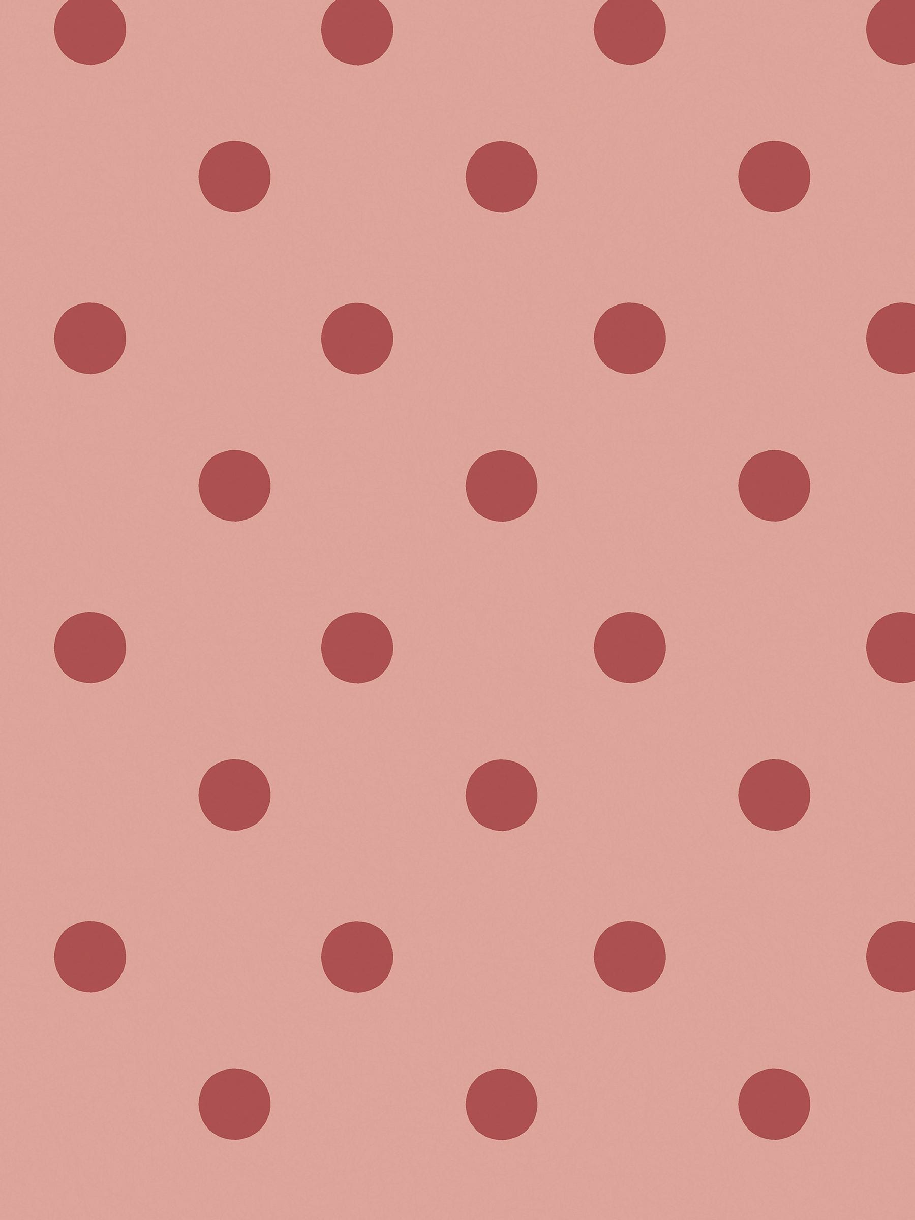 Cath Kidston Pink Red Button Spot wallpaper 10m - British product