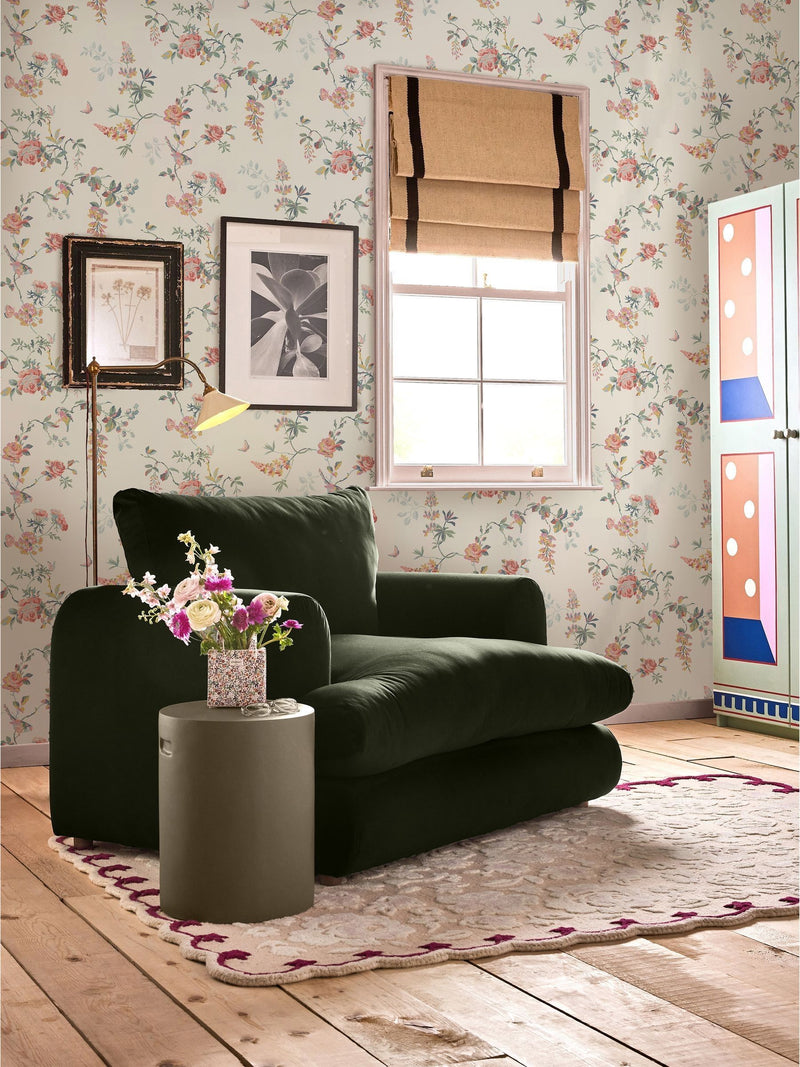 Cath Kidston spring birds and roses wallpaper 10m roll (British brand)