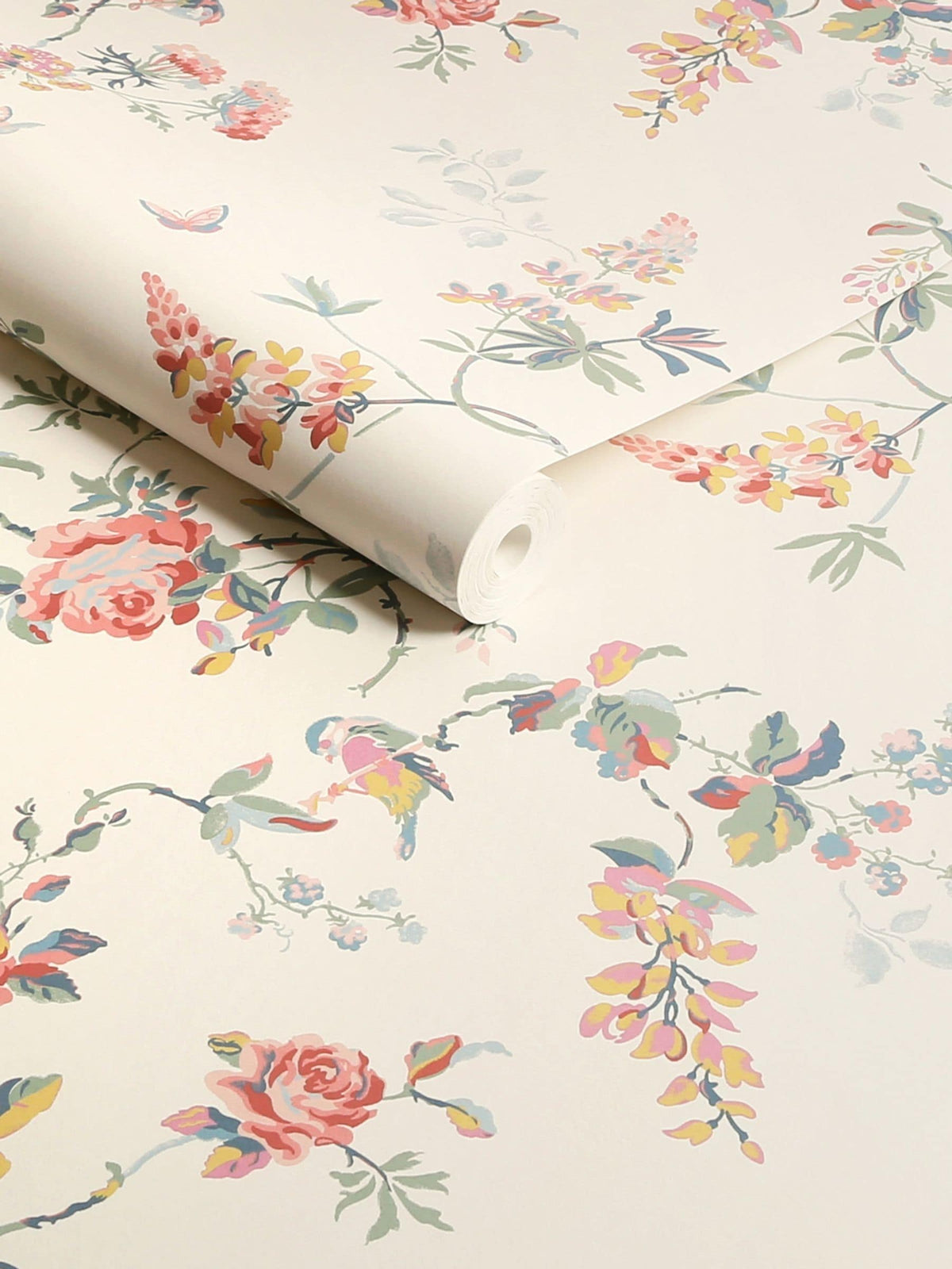 Cath Kidston spring birds and roses wallpaper 10m roll (British brand)