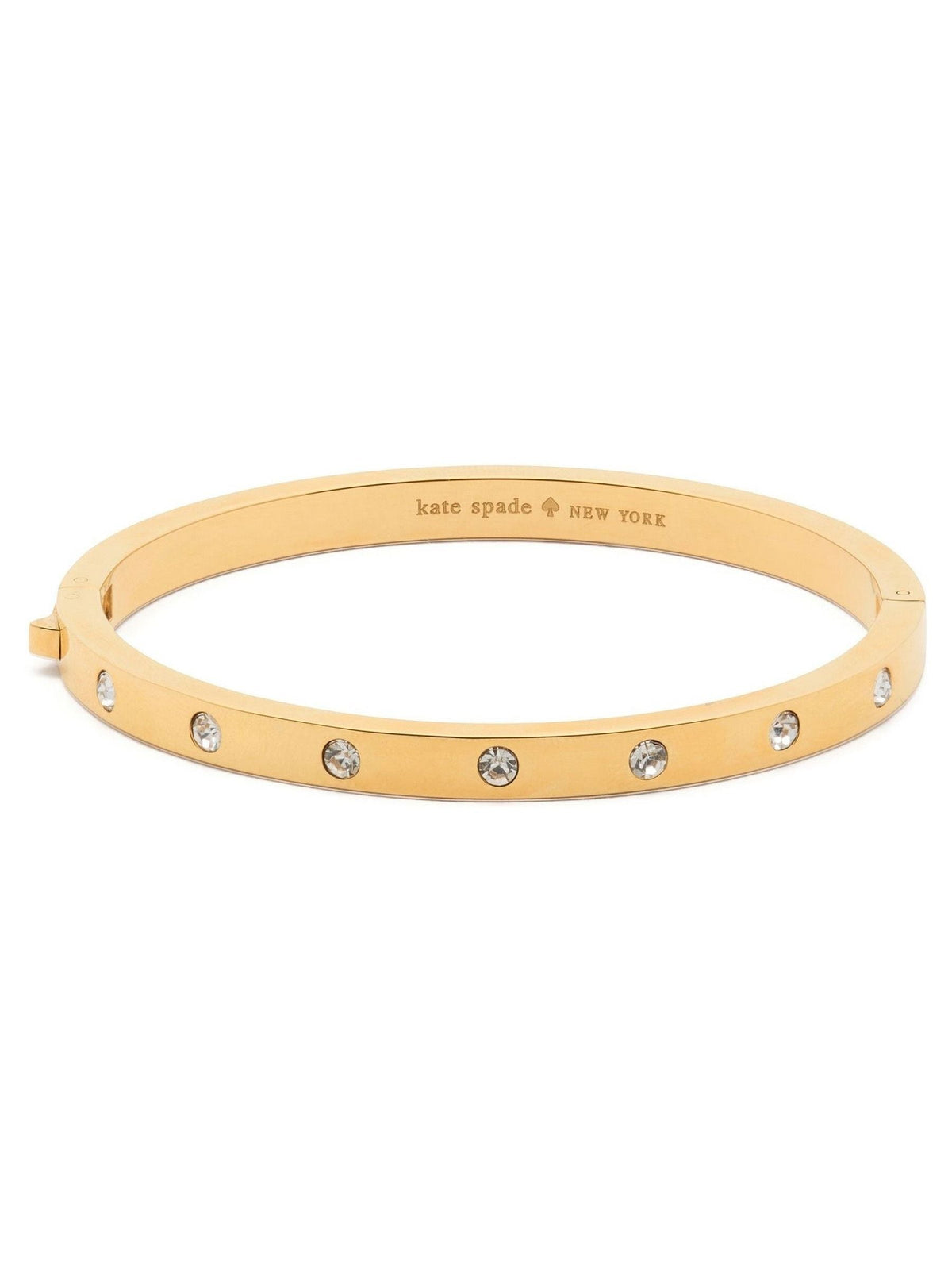 Kate Spade Golden Yellow Set In Stone Hinged Bangle