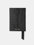 Whistles shiny croc black passport holder, imported from the UK