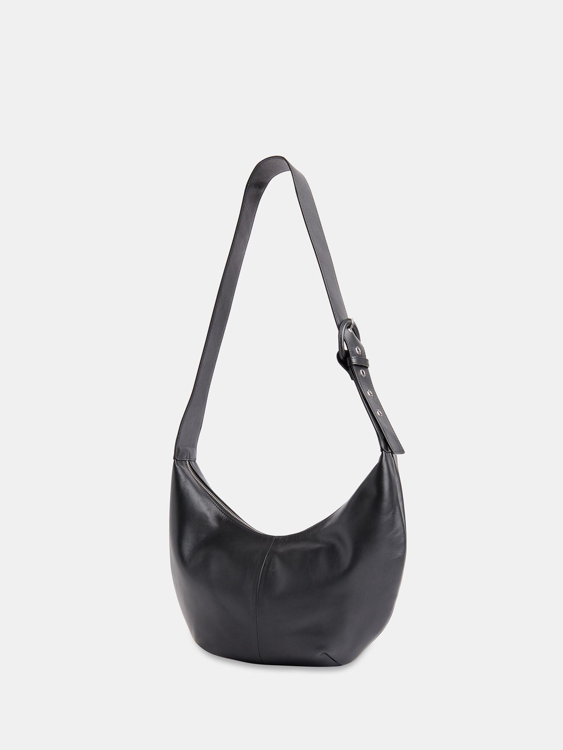 Whistles Sia curved cross-body bag in black - British product