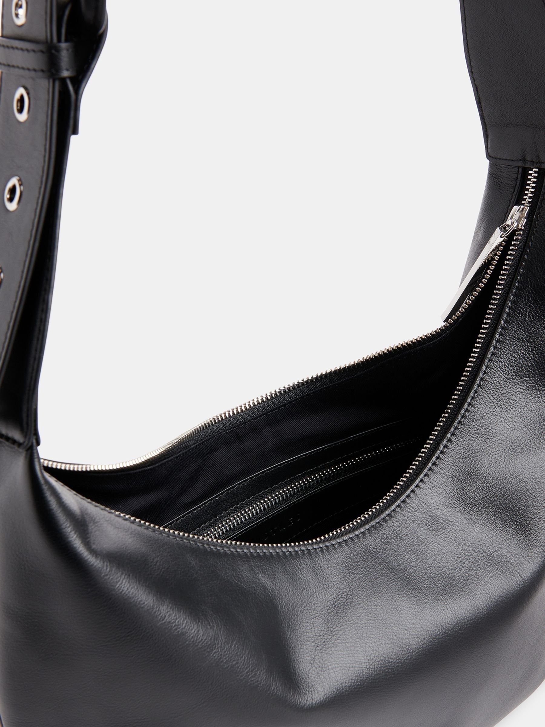 Whistles Sia curved cross-body bag in black - British product