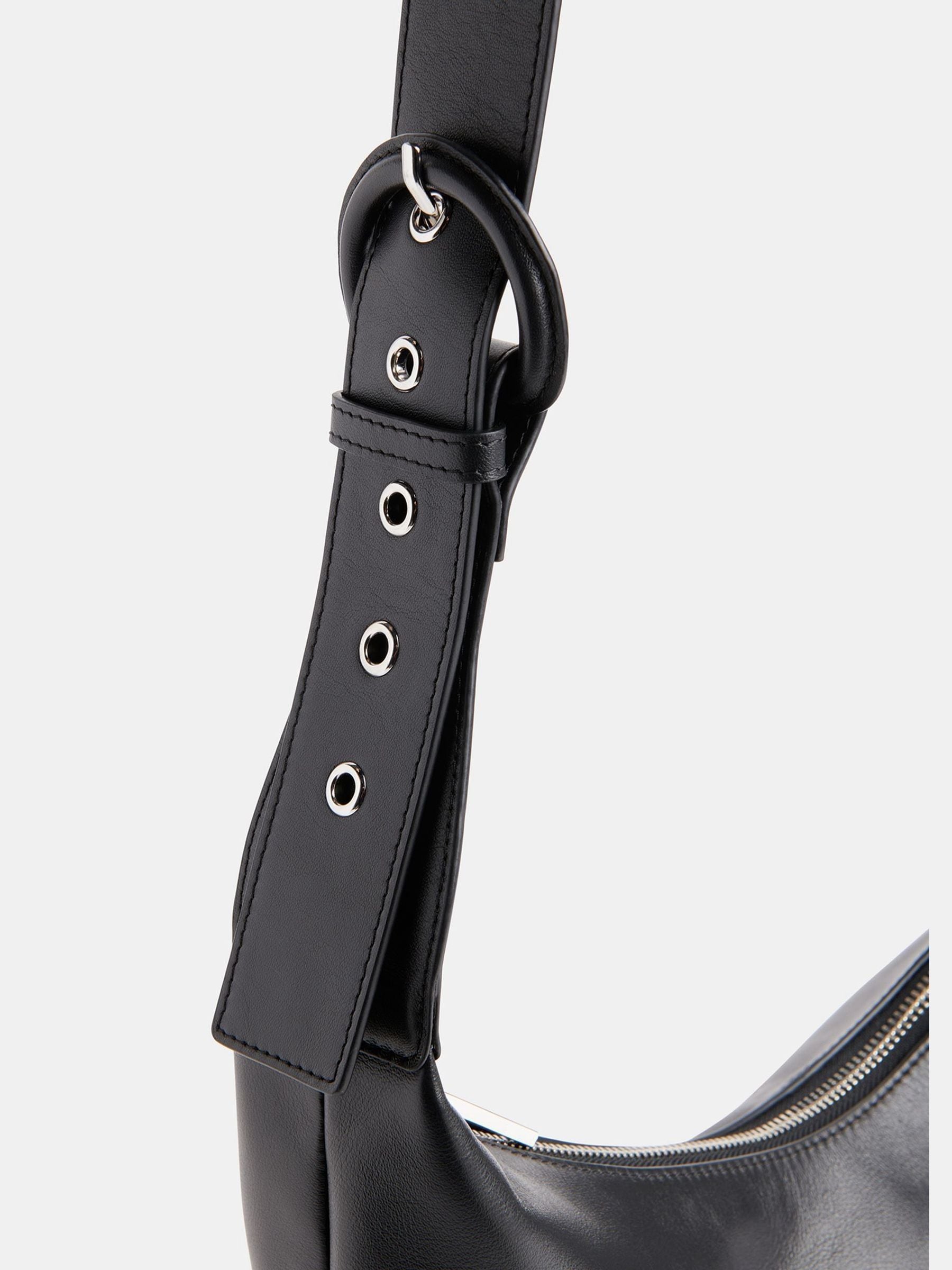 Whistles Sia curved cross-body bag in black - British product