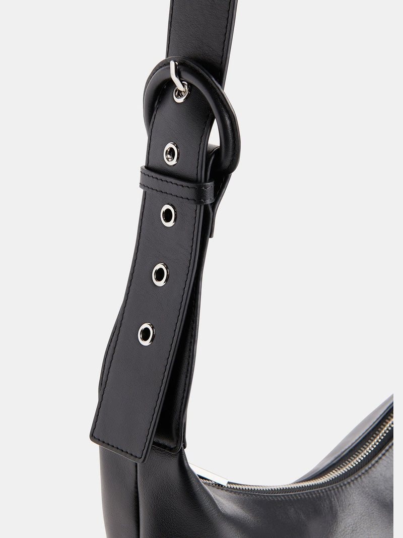 Whistles Sia curved cross-body bag in black - British product