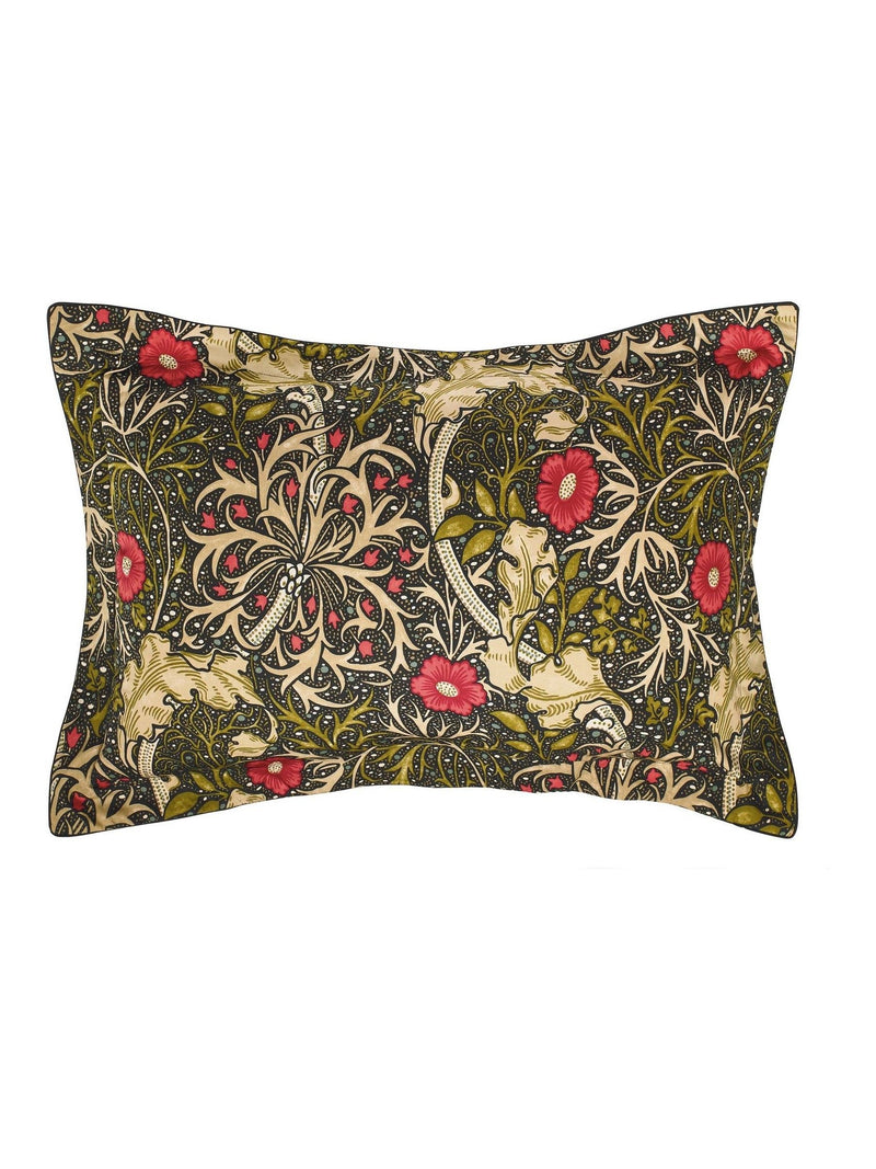 Morris & Co Black Seaweed duvet set, imported from the UK