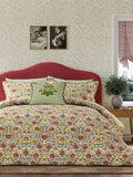 Morris & Co Green Rose 100% Cotton Rose Duvet Cover and Pillowcase Set