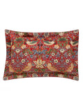 Morris & Co Crimson Strawberry Thief duvet cover and pillowcase set, imported from the UK