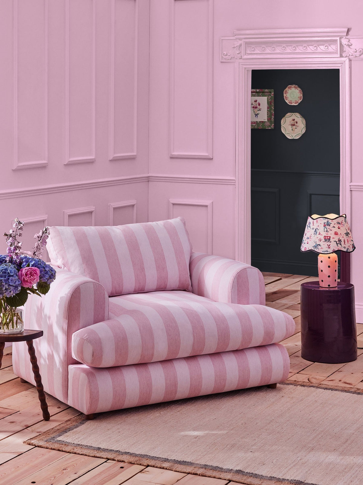 Cath Kidston Dimples Pink wallpaper sample A5, imported from the UK
