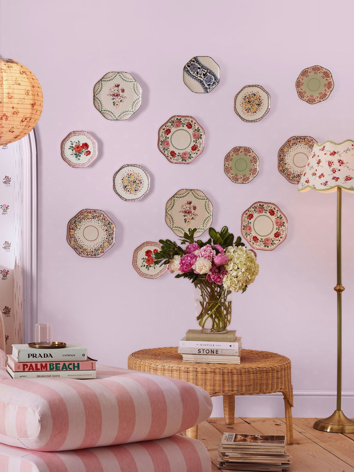 Cath Kidston wallpaper sample Lilac Tree A5, imported from the UK