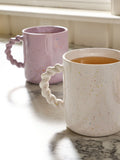Set of 2 Multi Lilac and Cream Speckle Mugs