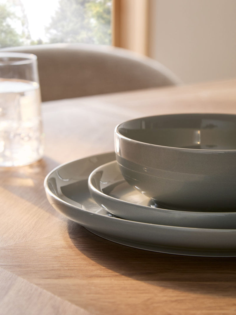 Moderna grey 12 piece dinner set, imported from the UK