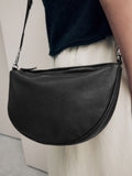 Sling cross-body bag black suede finish leather, imported from the UK