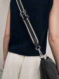 Sling cross-body bag black suede finish leather, imported from the UK