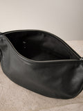 Sling cross-body bag black suede finish leather, imported from the UK