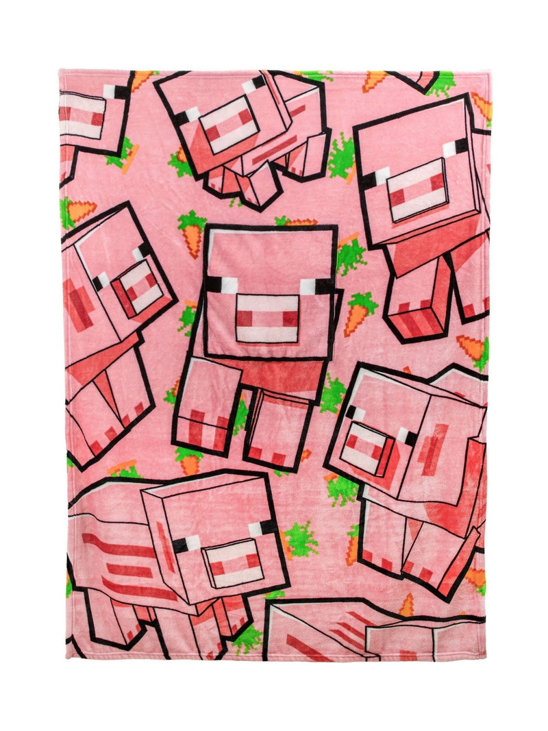 Minecraft pig cushion blanket 150x120cm, UK version