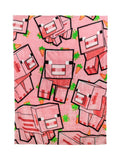 Minecraft pig cushion blanket 150x120cm, UK version