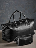 Loveabode personalised travel luggage set with weekender and wash bag (British brand)