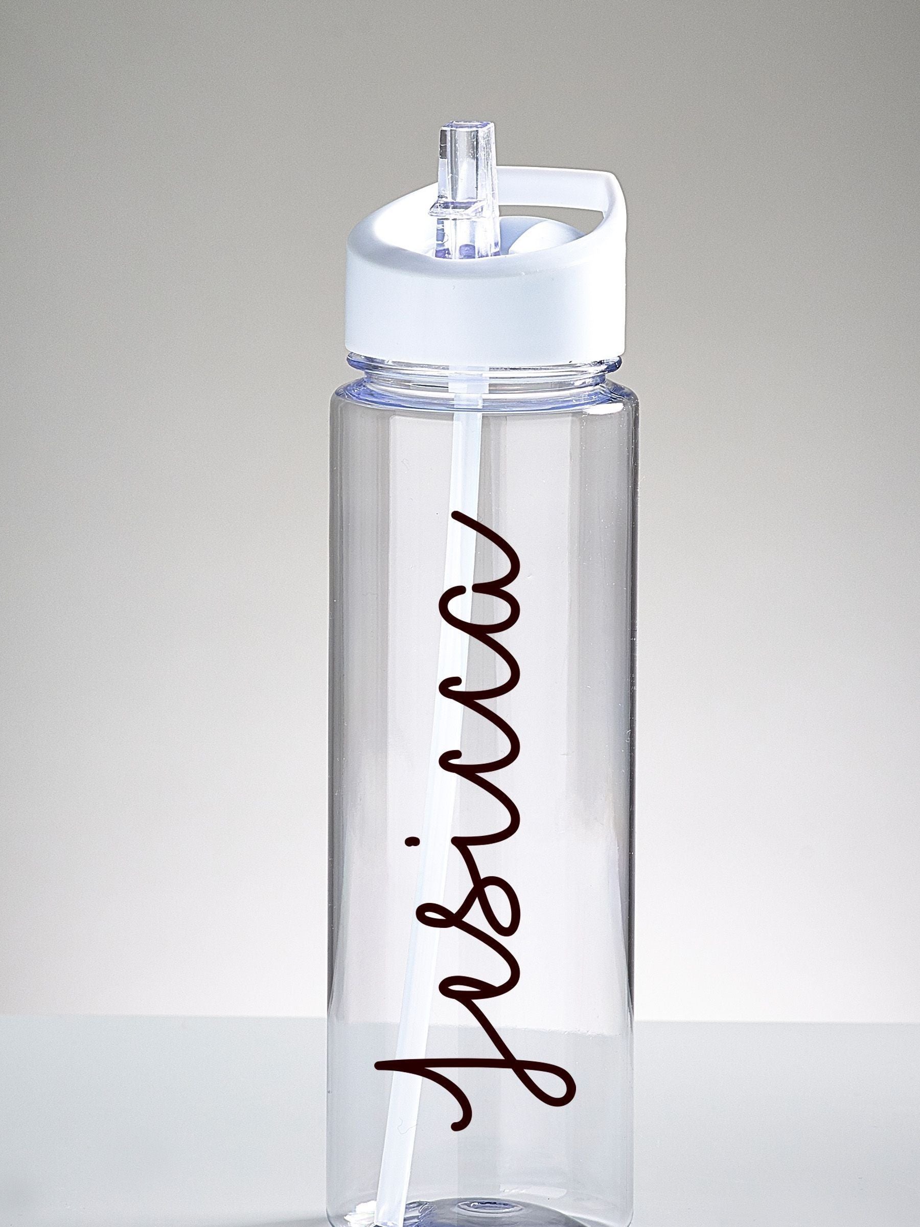 Loveabode personalised clear water bottle, UK version