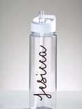 Loveabode personalised clear water bottle, UK version