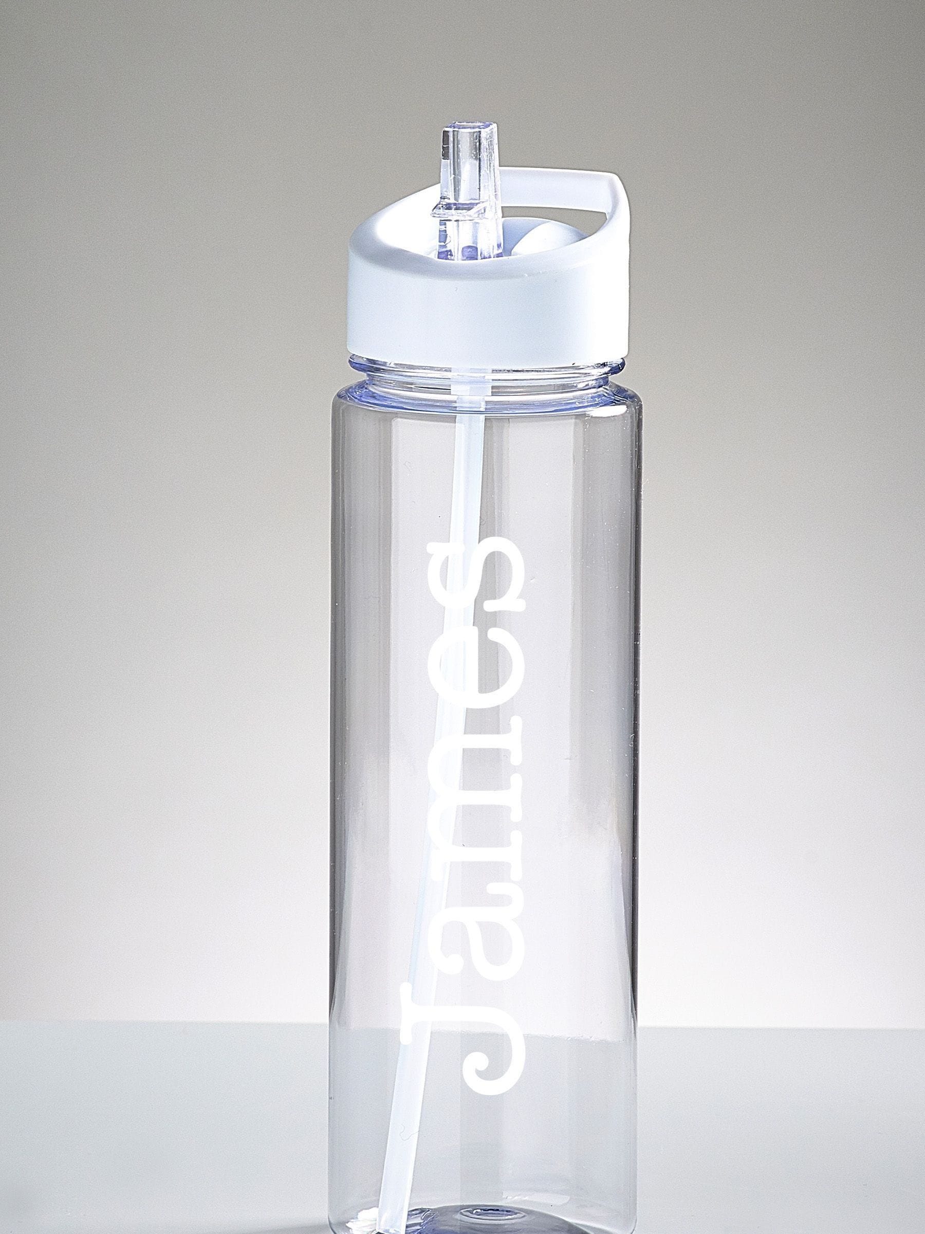 Loveabode personalised clear water bottle, UK version