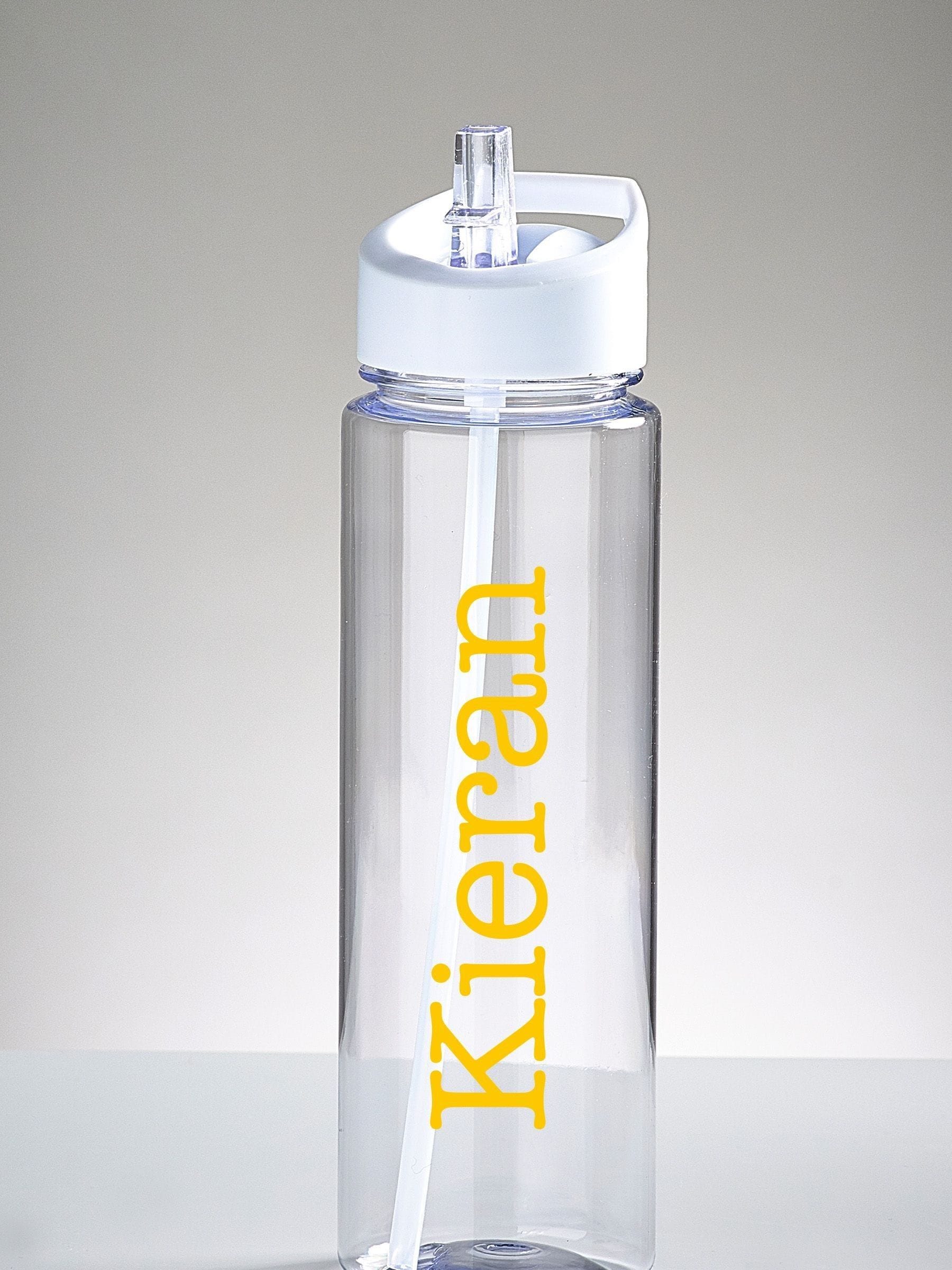 Loveabode personalised clear water bottle, UK version