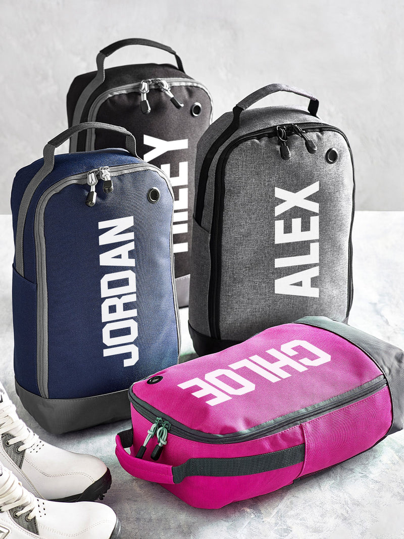 Personalised unisex boot bag in black or colour options, imported from the UK