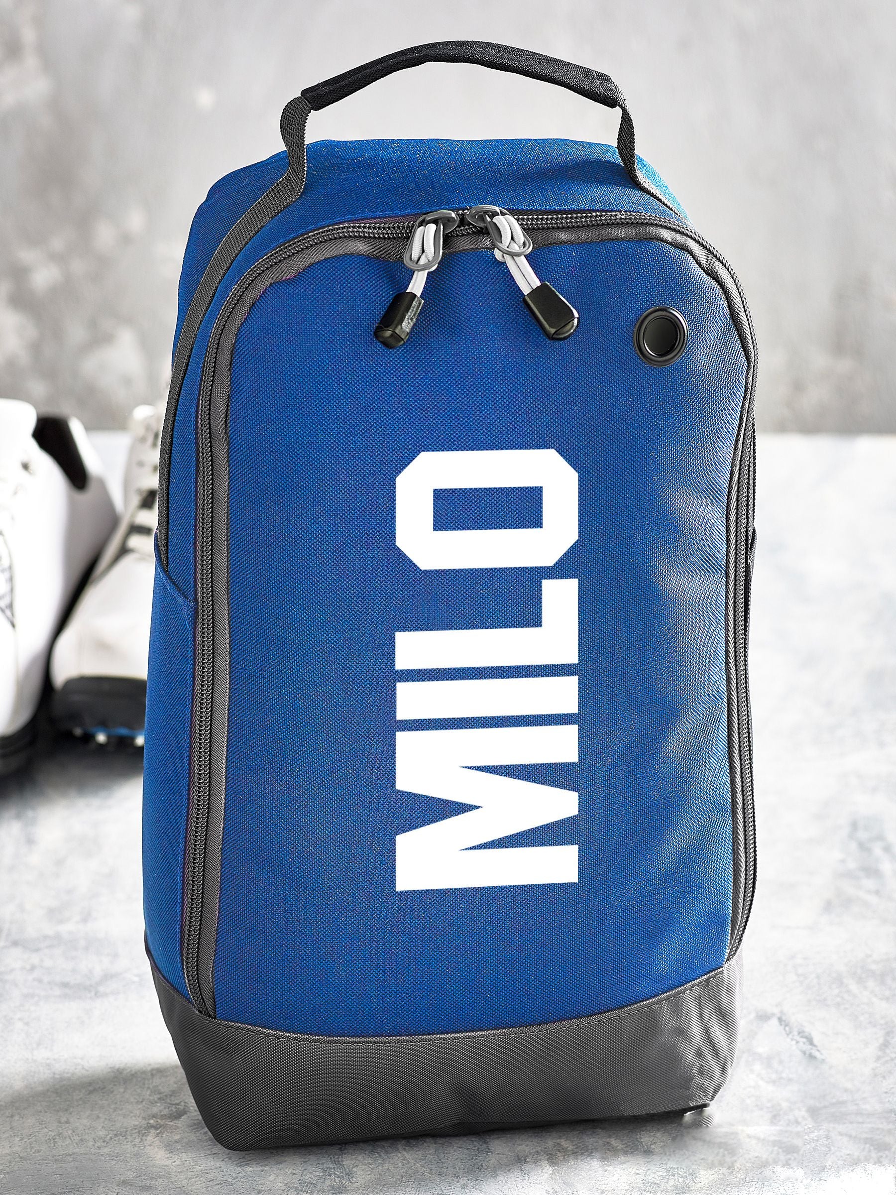 Personalised unisex boot bag in black or colour options, imported from the UK