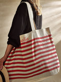 Personalised extra large jute beach bag 52L, UK version